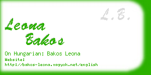 leona bakos business card